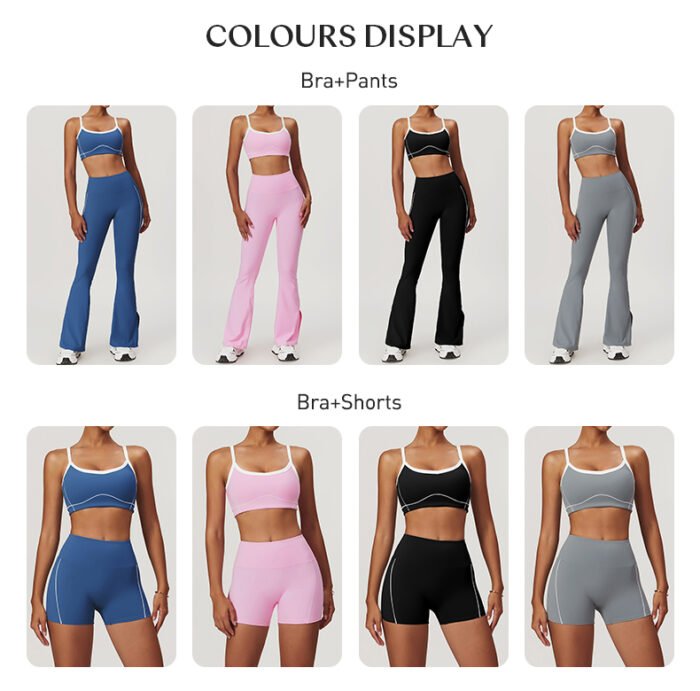 2025 New Women Sportswear Women Hollow Custom fitness Seamless Active Wear Yoga Set Custom logo Workout Clothing gym fitness set - Image 4