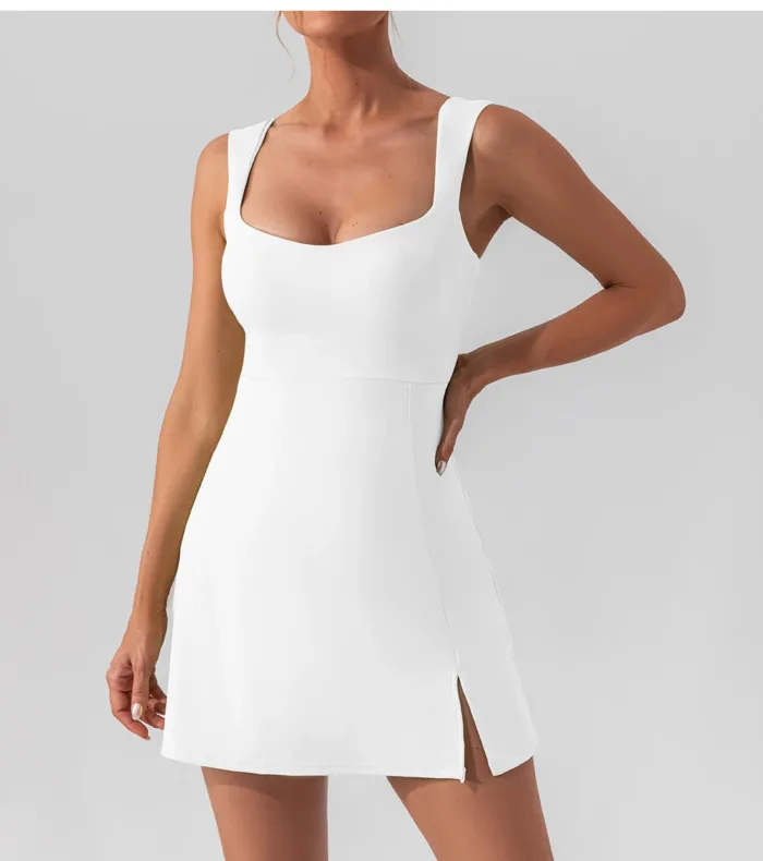 Fitness suspender tennis wear one-piece Tennis sports skirt - Image 3